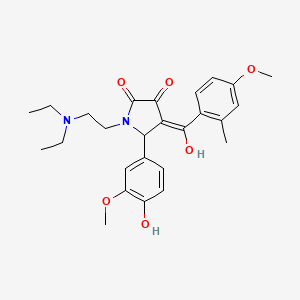 1-[2-(diethylamino)ethyl]-3-hydroxy-5-(4-hydroxy-3-methoxyphenyl)-4-(4-methoxy-2-methylbenzoyl)-1,5-dihydro-2H-pyrrol-2-one