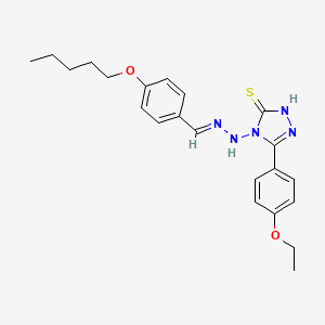 4-(Pentyloxy)benzaldehyde [3-(4-ethoxyphenyl)-5-sulfanyl-4H-1,2,4-triazol-4-YL]hydrazone