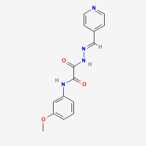 N-(3-methoxyphenyl)-2-oxo-2-[(2E)-2-(pyridin-4-ylmethylidene)hydrazinyl]acetamide