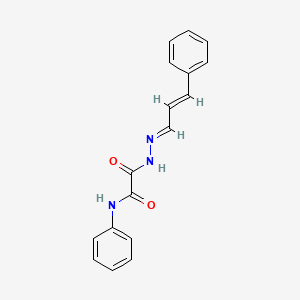 2-Oxo-N-phenyl-2-(2-(3-phenyl-2-propenylidene)hydrazino)acetamide