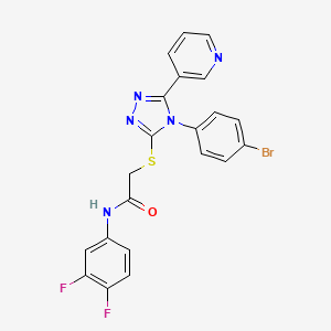 2-{[4-(4-bromophenyl)-5-(pyridin-3-yl)-4H-1,2,4-triazol-3-yl]sulfanyl}-N-(3,4-difluorophenyl)acetamide