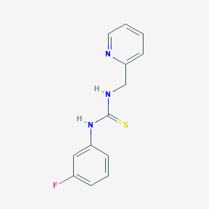 molecular formula C13H12FN3S B1201261 1-(3-氟苯基)-3-(吡啶-2-基甲基)硫脲 