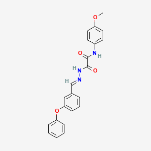 molecular formula C22H19N3O4 B12012642 N-(4-Methoxyphenyl)-2-oxo-2-(2-(3-phenoxybenzylidene)hydrazino)acetamide CAS No. 764692-73-1