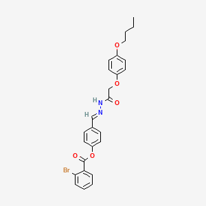 4-(2-((4-Butoxyphenoxy)acetyl)carbohydrazonoyl)phenyl 2-bromobenzoate