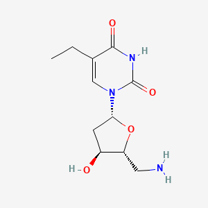 molecular formula C11H17N3O4 B1201266 Uridine, 5'-amino-2',5'-dideoxy-5-ethyl- CAS No. 90760-95-5