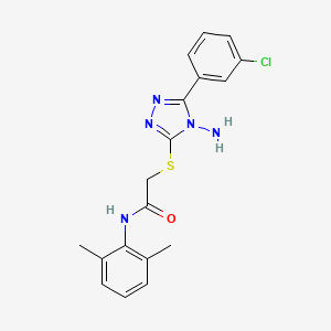 molecular formula C18H18ClN5OS B12012680 2-((4-Amino-5-(3-chlorophenyl)-4H-1,2,4-triazol-3-yl)thio)-N-(2,6-dimethylphenyl)acetamide CAS No. 577985-08-1