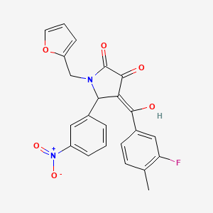 4-(3-fluoro-4-methylbenzoyl)-1-(2-furylmethyl)-3-hydroxy-5-(3-nitrophenyl)-1,5-dihydro-2H-pyrrol-2-one