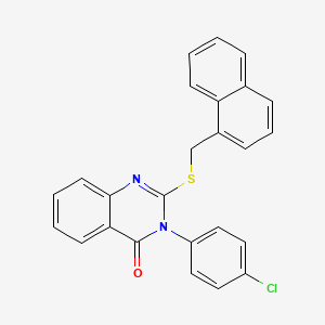 3-(4-Chlorophenyl)-2-((1-naphthylmethyl)thio)-4(3H)-quinazolinone