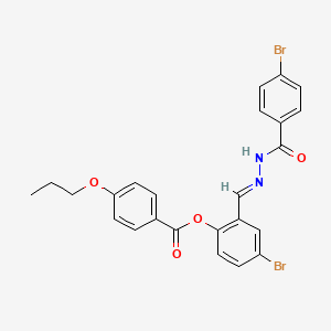 [4-bromo-2-[(E)-[(4-bromobenzoyl)hydrazinylidene]methyl]phenyl] 4-propoxybenzoate