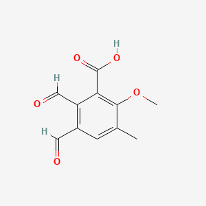 molecular formula C11H10O5 B1201280 Gladiolic acid CAS No. 478-05-7