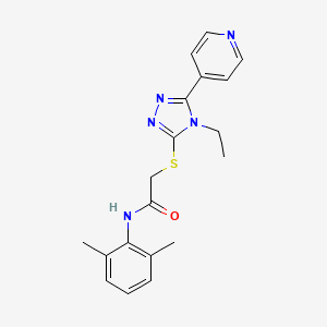 N-(2,6-dimethylphenyl)-2-{[4-ethyl-5-(4-pyridinyl)-4H-1,2,4-triazol-3-yl]sulfanyl}acetamide