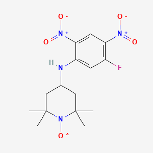B1201284 N-(2,5-Dinitro-4-fluorophenyl)-4-amino-2,2,6,6-tetramethylpiperidinooxy CAS No. 65870-57-7
