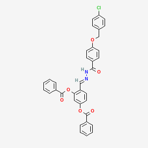 [3-benzoyloxy-4-[(E)-[[4-[(4-chlorophenyl)methoxy]benzoyl]hydrazinylidene]methyl]phenyl] benzoate