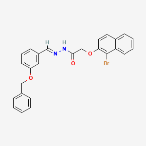 molecular formula C26H21BrN2O3 B12012880 N'-(3-(Benzyloxy)benzylidene)-2-((1-bromo-2-naphthyl)oxy)acetohydrazide CAS No. 349466-69-9