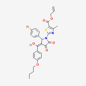 Allyl 2-(2-(4-bromophenyl)-3-(4-butoxybenzoyl)-4-hydroxy-5-oxo-2,5-dihydro-1H-pyrrol-1-yl)-4-methylthiazole-5-carboxylate