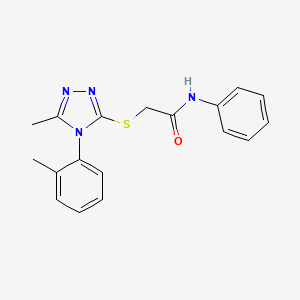 2-((5-Methyl-4-(o-tolyl)-4H-1,2,4-triazol-3-yl)thio)-N-phenylacetamide