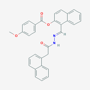 1-(2-(1-Naphthylacetyl)carbohydrazonoyl)-2-naphthyl 4-methoxybenzoate