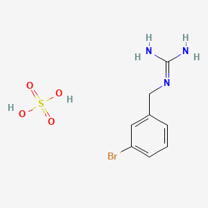 molecular formula C8H10BrN3 B1201295 3-溴苄基胍硫酸盐 CAS No. 90151-50-1