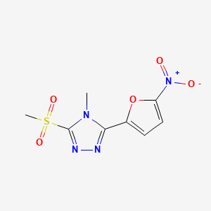 s-Triazole, 4-methyl-3-methylsulfonyl-5-(5-nitro-2-furyl)-