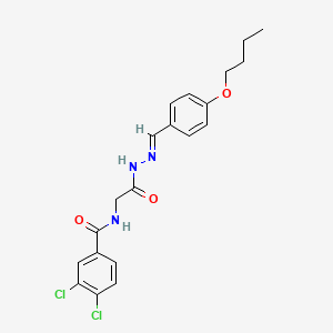 N-(2-(2-(4-Butoxybenzylidene)hydrazinyl)-2-oxoethyl)-3,4-dichlorobenzamide