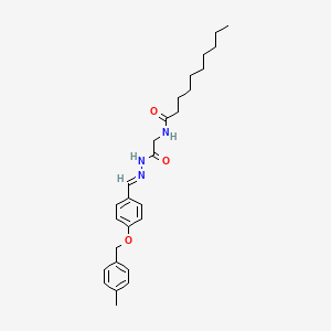 N-(2-(2-(4-((4-Methylbenzyl)oxy)benzylidene)hydrazino)-2-oxoethyl)decanamide