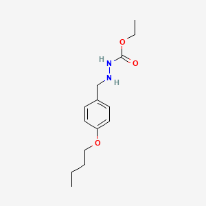 molecular formula C14H22N2O3 B12012999 ethyl N-[(4-butoxyphenyl)methylamino]carbamate CAS No. 69353-12-4