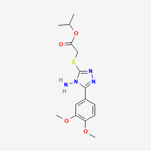 Isopropyl ((4-amino-5-(3,4-dimethoxyphenyl)-4H-1,2,4-triazol-3-YL)thio)acetate