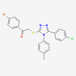 1-(4-bromophenyl)-2-{[5-(4-chlorophenyl)-4-(4-methylphenyl)-4H-1,2,4-triazol-3-yl]sulfanyl}ethanone