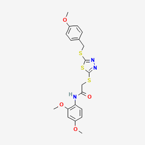 N-(2,4-dimethoxyphenyl)-2-({5-[(4-methoxybenzyl)sulfanyl]-1,3,4-thiadiazol-2-yl}sulfanyl)acetamide