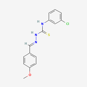 4-methoxybenzaldehyde N-(3-chlorophenyl)thiosemicarbazone