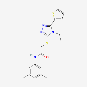 N-(3,5-dimethylphenyl)-2-{[4-ethyl-5-(thiophen-2-yl)-4H-1,2,4-triazol-3-yl]sulfanyl}acetamide