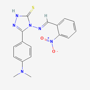 5-[4-(dimethylamino)phenyl]-4-{[(E)-(2-nitrophenyl)methylidene]amino}-4H-1,2,4-triazole-3-thiol