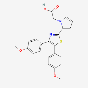 molecular formula C23H20N2O4S B1201316 去乙基 KBT-3022 CAS No. 101001-72-3