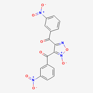 molecular formula C16H8N4O8 B12013182 3,4-Bis(3-nitrobenzoyl)-1,2,5-oxadiazole 2-oxide CAS No. 21443-53-8