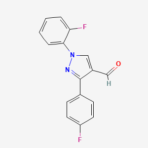 1-(2-Fluorophenyl)-3-(4-fluorophenyl)-1H-pyrazole-4-carbaldehyde