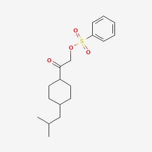 molecular formula C18H26O4S B1201330 2-(4-异丁基环己基)-2-氧代乙基苯磺酸酯 CAS No. 84856-18-8