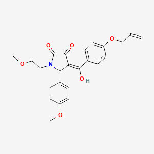 molecular formula C24H25NO6 B12013316 4-(4-(Allyloxy)benzoyl)-3-hydroxy-1-(2-methoxyethyl)-5-(4-methoxyphenyl)-1H-pyrrol-2(5H)-one CAS No. 618077-39-7