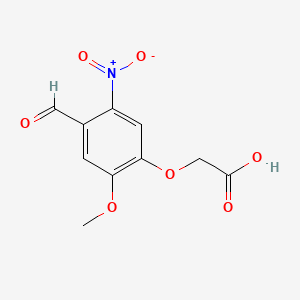 molecular formula C10H9NO7 B1201337 4-甲酰基-6-甲氧基-3-硝基苯氧基乙酸 CAS No. 90429-09-7