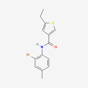 molecular formula C14H14BrNOS B1201341 N-(2-溴-4-甲基苯基)-5-乙基-3-噻吩甲酰胺 