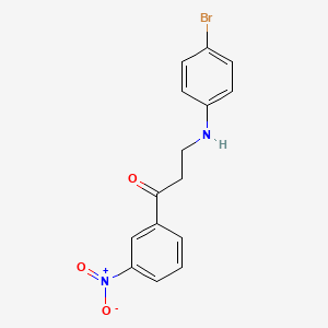 molecular formula C15H13BrN2O3 B1201346 3-(4-溴苯胺基)-1-(3-硝基苯基)-1-丙酮 