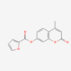 molecular formula C15H10O5 B1201348 (4-甲基-2-氧代色满-7-基)呋喃-2-羧酸酯 CAS No. 87468-02-8