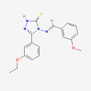 5-(3-Ethoxyphenyl)-4-((3-methoxybenzylidene)amino)-4H-1,2,4-triazole-3-thiol