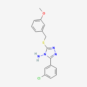 3-(3-chlorophenyl)-5-[(3-methoxybenzyl)sulfanyl]-4H-1,2,4-triazol-4-amine