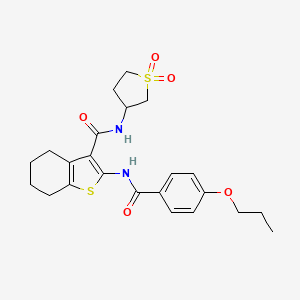 N-(1,1-Dioxidotetrahydro-3-thienyl)-2-[(4-propoxybenzoyl)amino]-4,5,6,7-tetrahydro-1-benzothiophene-3-carboxamide