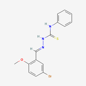 molecular formula C15H14BrN3OS B12013627 5-Bromo-2-methoxybenzaldehyde N-phenylthiosemicarbazone CAS No. 351009-06-8