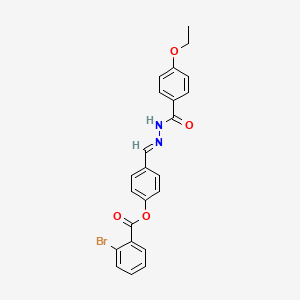 [4-[(E)-[(4-ethoxybenzoyl)hydrazinylidene]methyl]phenyl] 2-bromobenzoate