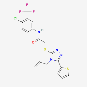 N-[4-chloro-3-(trifluoromethyl)phenyl]-2-{[4-(prop-2-en-1-yl)-5-(thiophen-2-yl)-4H-1,2,4-triazol-3-yl]sulfanyl}acetamide