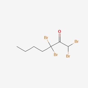 molecular formula C7H10Br4O B1201370 1,1,3,3-四溴庚烷-2-酮 CAS No. 54899-94-4