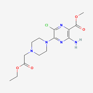 Methyl 3-amino-6-chloro-5-(4-(2-ethoxy-2-oxoethyl)piperazin-1-yl)pyrazine-2-carboxylate