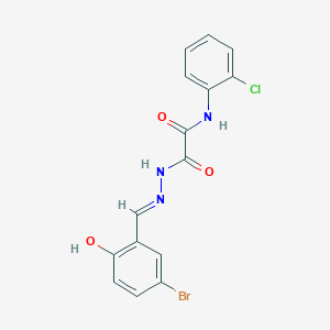 molecular formula C15H11BrClN3O3 B12013756 2-(2-(5-Bromo-2-hydroxybenzylidene)hydrazino)-N-(2-chlorophenyl)-2-oxoacetamide CAS No. 351443-47-5